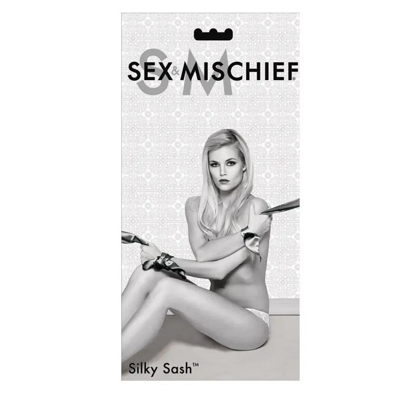 Sportsheets Sex & Mischief Silky Sash Restraints Black by Sportsheets