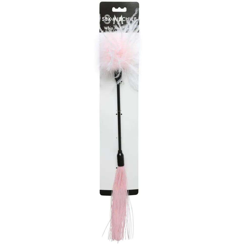 Sportsheets Sex & Mischief Whip & Tickle Pink/White by Sportsheets