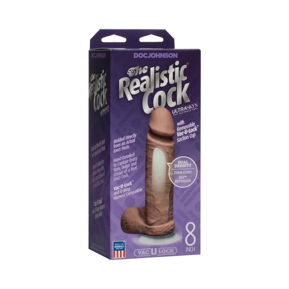 The Realistic Cock - UR3 - 8 Inch Brown by Doc Johnson