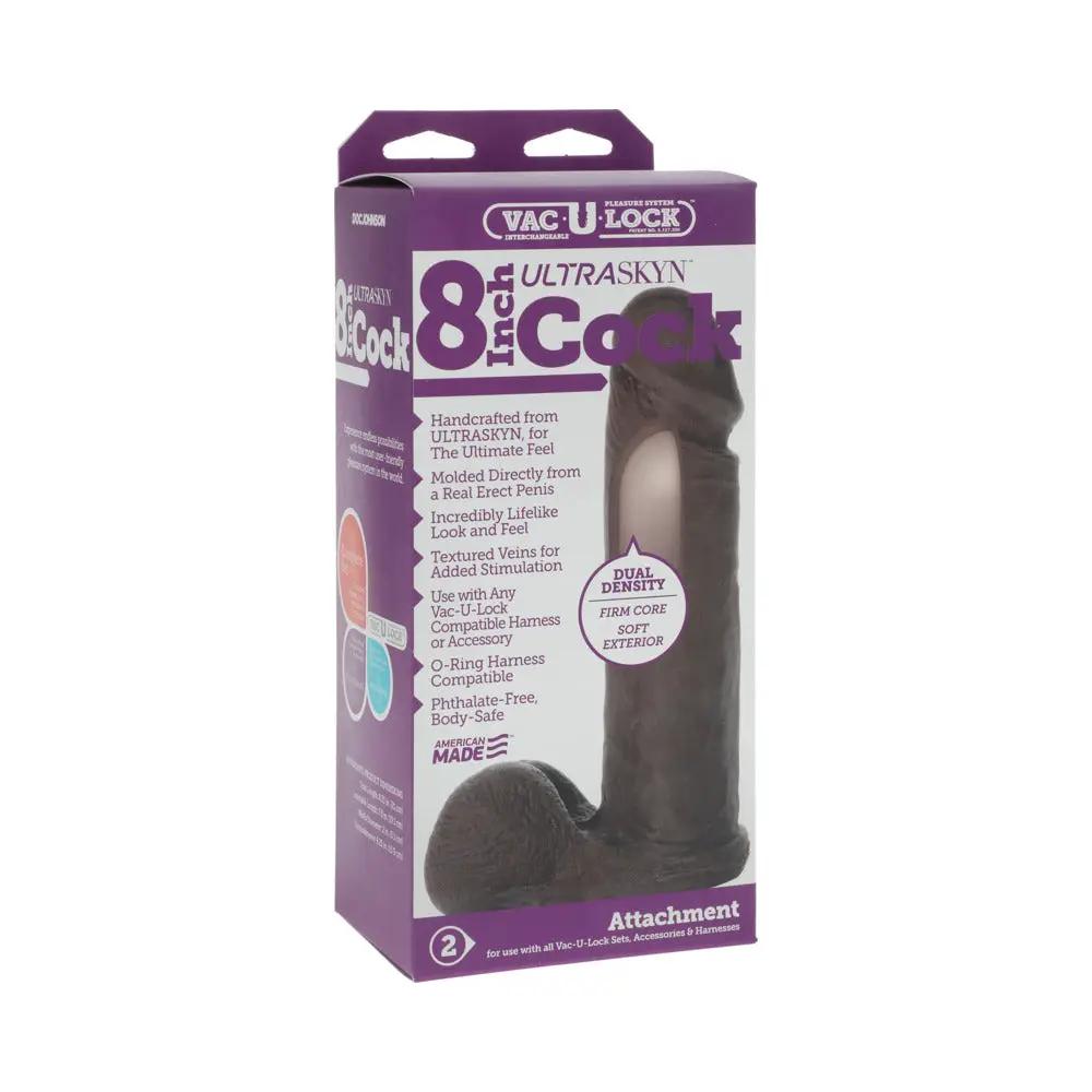 Vac-U-Lock - 8-Inch ULTRASKYN Cock Black by Doc Johnson
