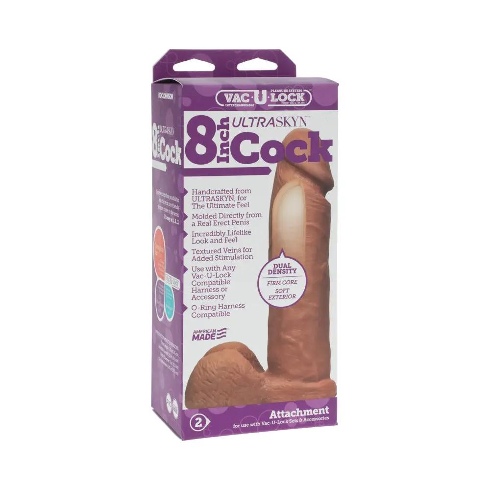 Vac-U-Lock - 8-Inch ULTRASKYN Cock Brown by Doc Johnson