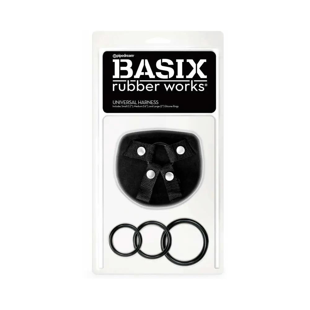 Basix Rubber Works Universal Harness O/S Black by Pipedream