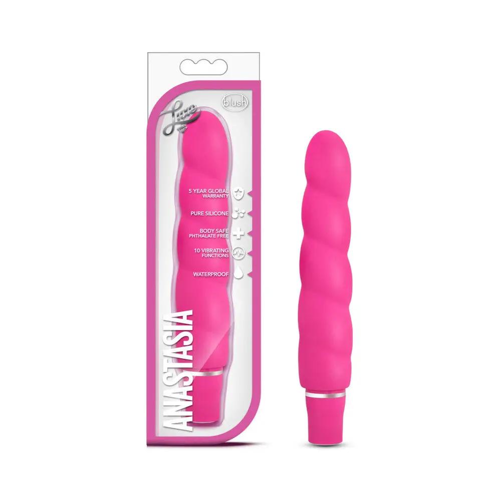 Luxe Anastasia Silicone Slimline Vibrator Pink by Blush