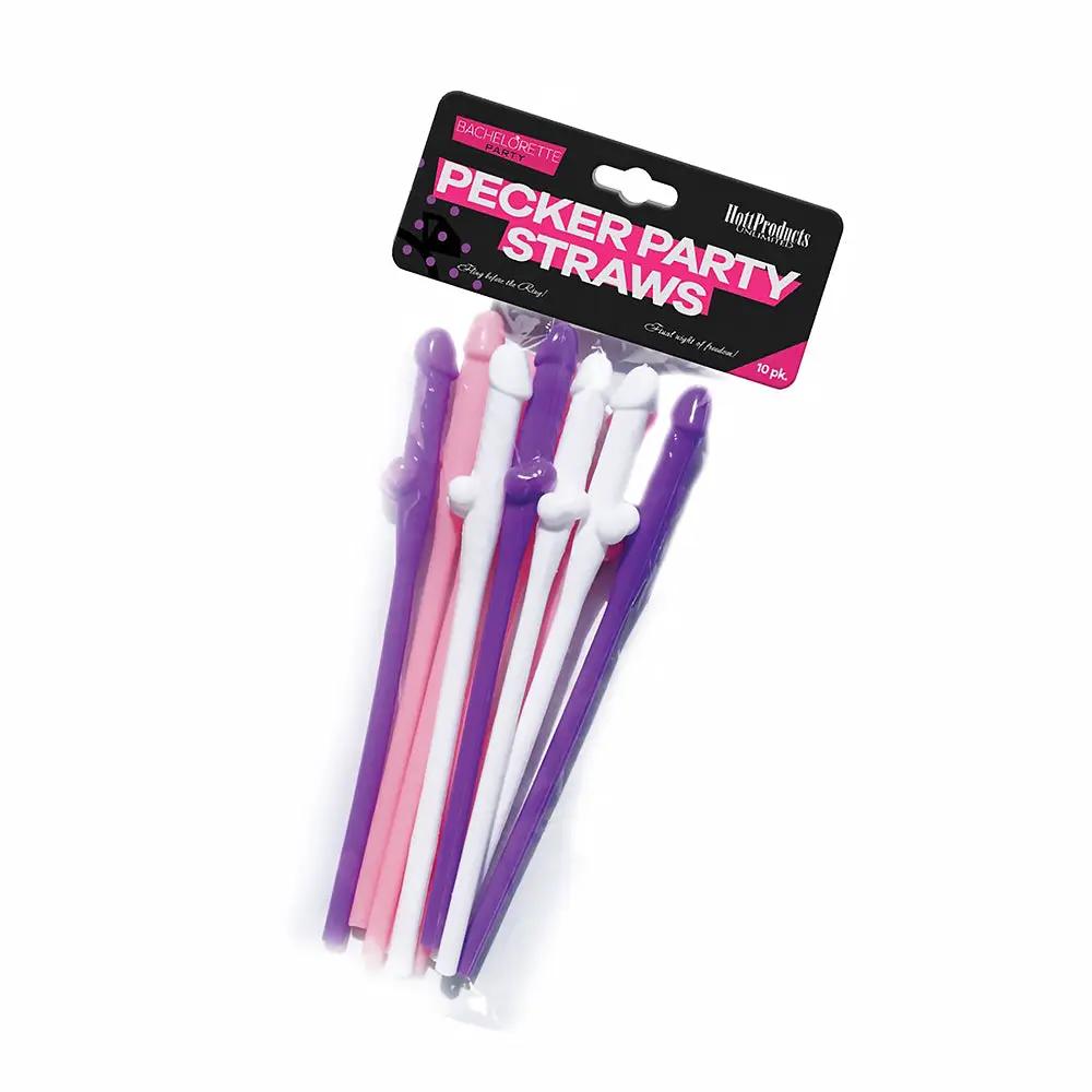 Bachelorette Party Pecker Party Straws 10-Pack by Hott Products