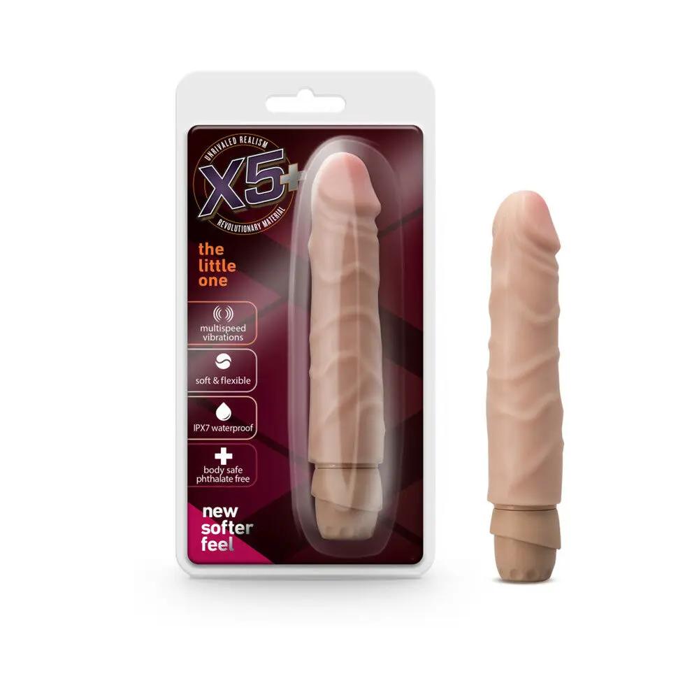 X5 Plus The Little One Realistic 6.75 in. Vibrating Dildo Beige by Blush