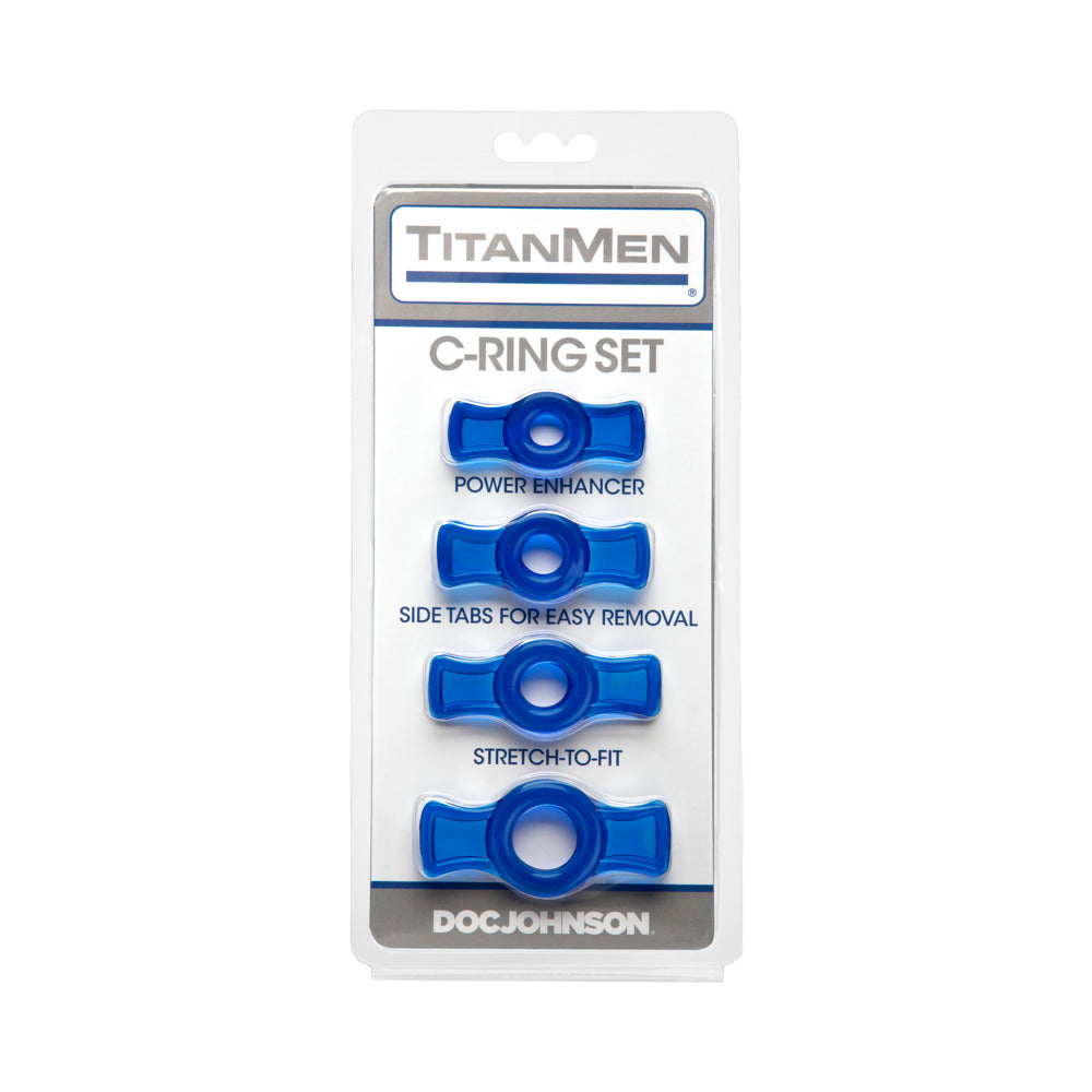 TitanMen - Cock Ring Set Blue by Doc Johnson