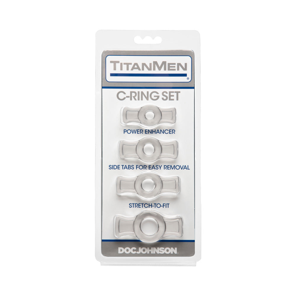 TitanMen - Cock Ring Set Clear by Doc Johnson