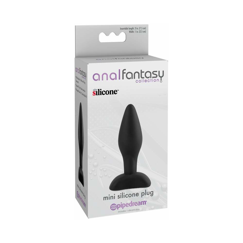 Anal Fantasy Collection Mini Silicone Plug Black by Pipedream