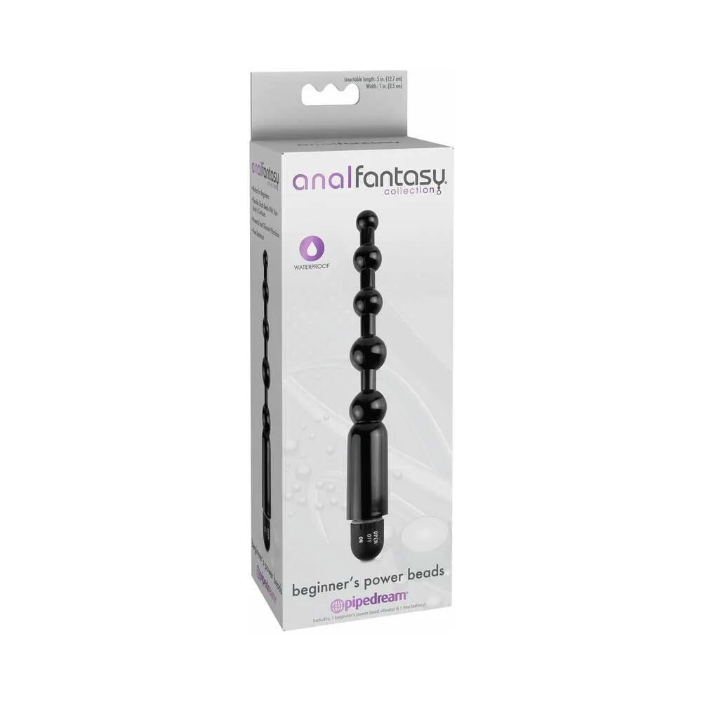 Anal Fantasy Collection Vibrating Beginner's Power Beads Black by Pipedream