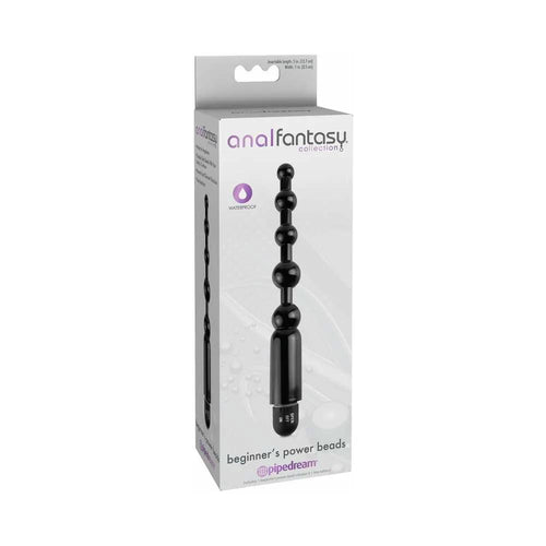 Anal Fantasy Collection Vibrating Beginner's Power Beads Black by Pipedream