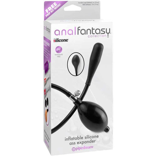 Anal Fantasy Collection Inflatable Silicone Ass Expander Black by Pipedream