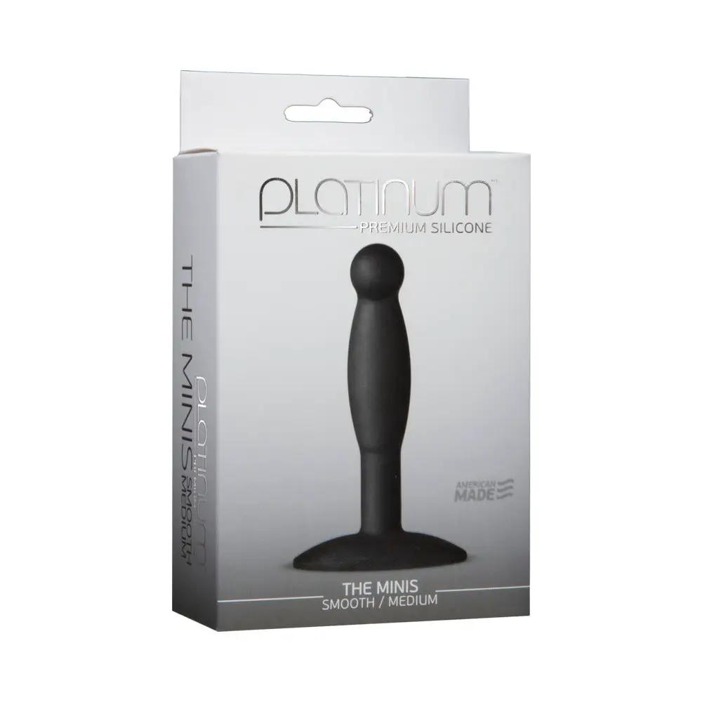 Platinum Premium Silicone - The Minis - Smooth - Medium Black by Doc Johnson