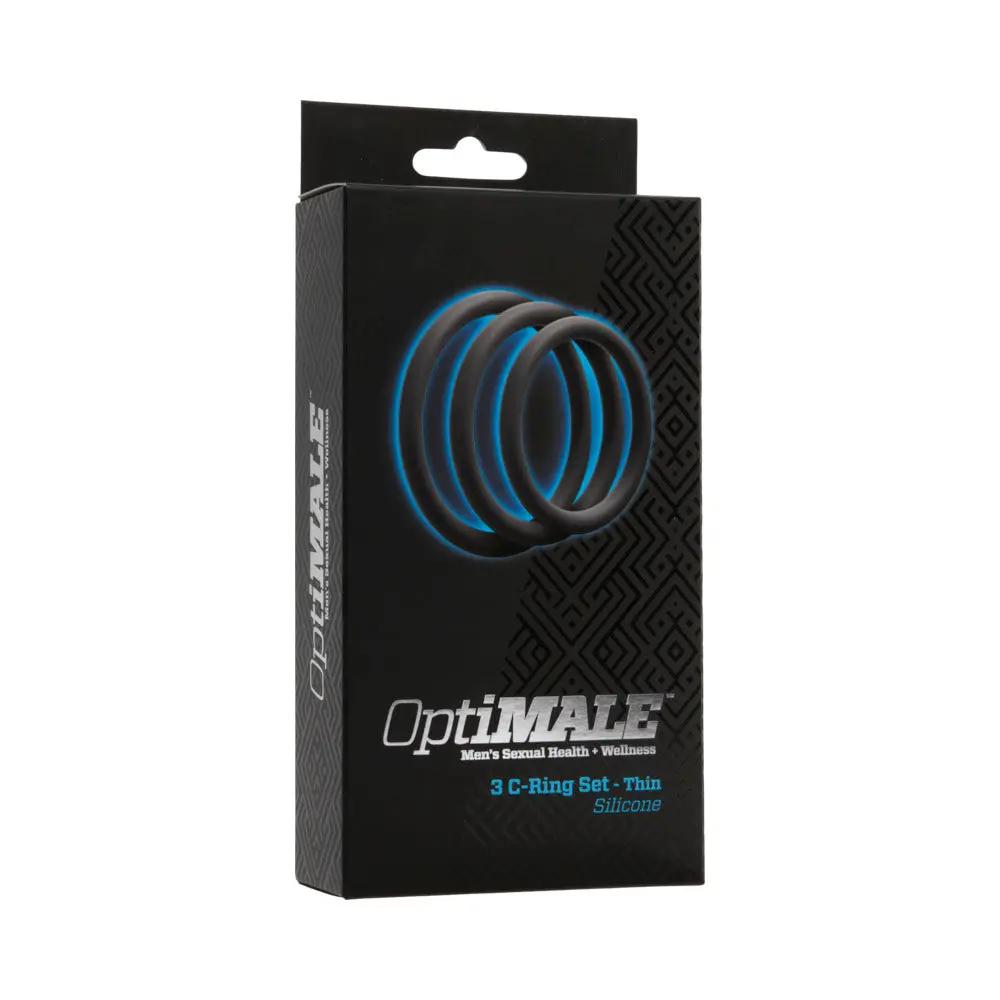 OptiMALE – 3 C-Ring Set – Thin Slate by Doc Johnson