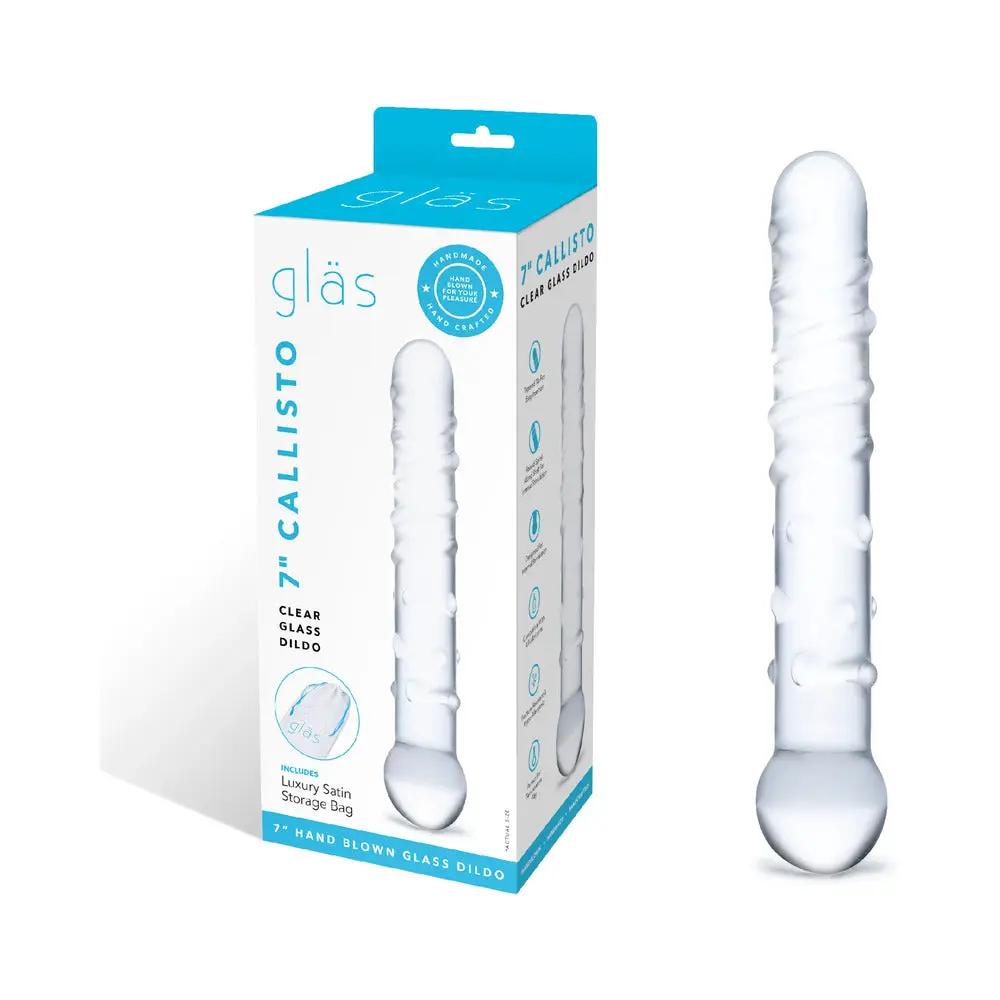 Glas 7 in. Callisto Clear Glass Dildo by Electric Eel