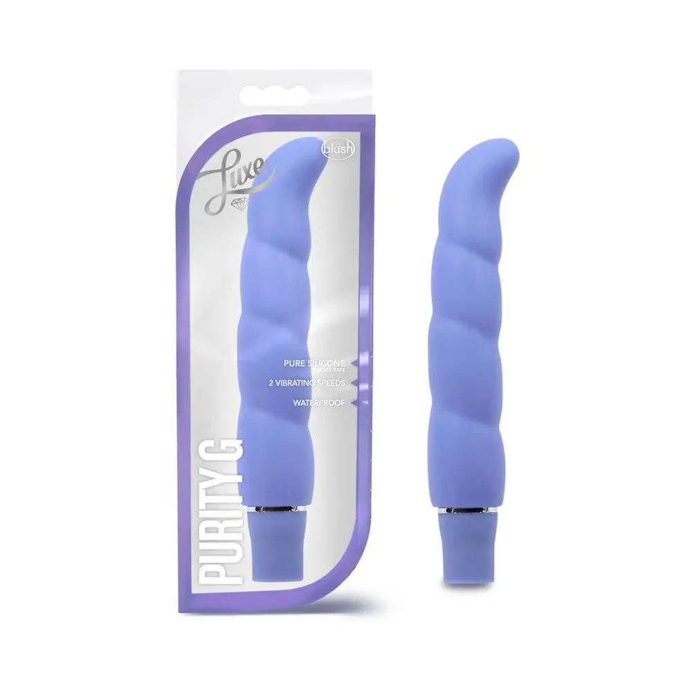 Luxe Purity G Silicone Slimline G-Spot Vibrator Periwinkle by Blush