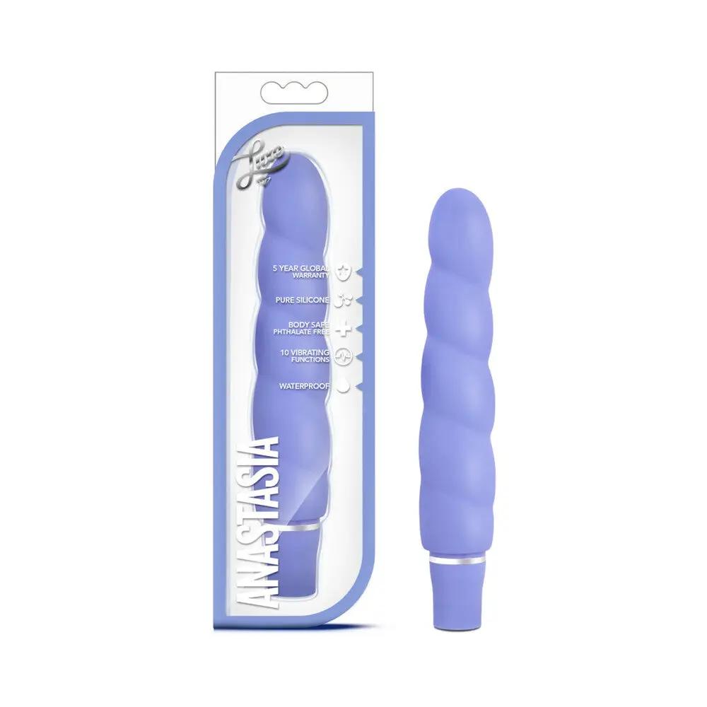 Luxe Anastasia Silicone Slimline Vibrator Periwinkle by Blush