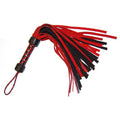 Red Short Suede Flogger (Checkered Grip) by Ruff Doggie Styles