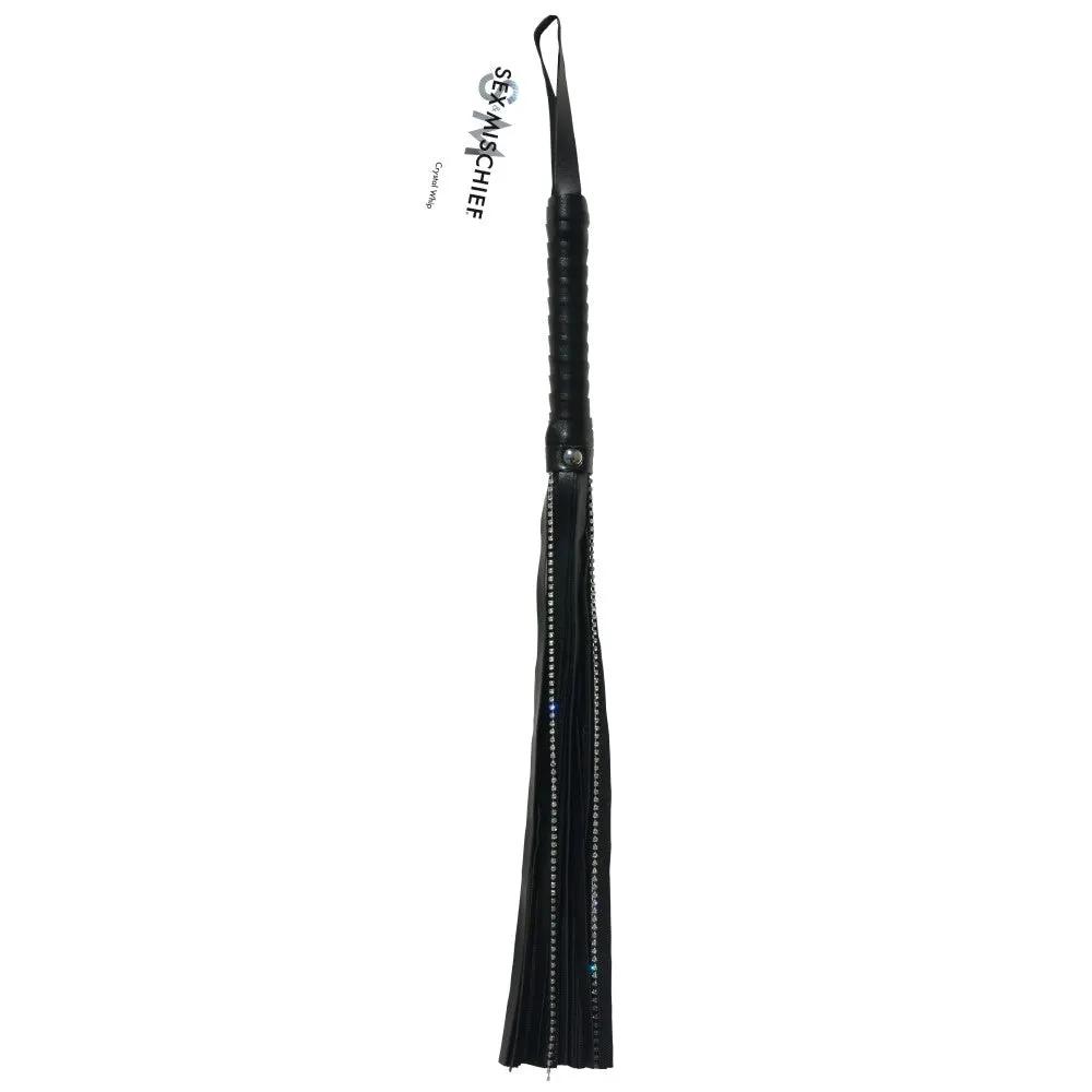 Sportsheets Sex & Mischief Crystal Whip Black by Sportsheets