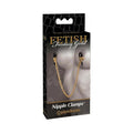 Fetish Fantasy Gold Adjustable Nipple Clamps With Chain Gold/Black by Pipedream