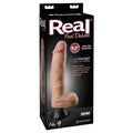 Real Feel Deluxe No. 9 Realistic 9.5 in. Vibrating Dildo With Balls and Suction Cup Beige by Pipedream