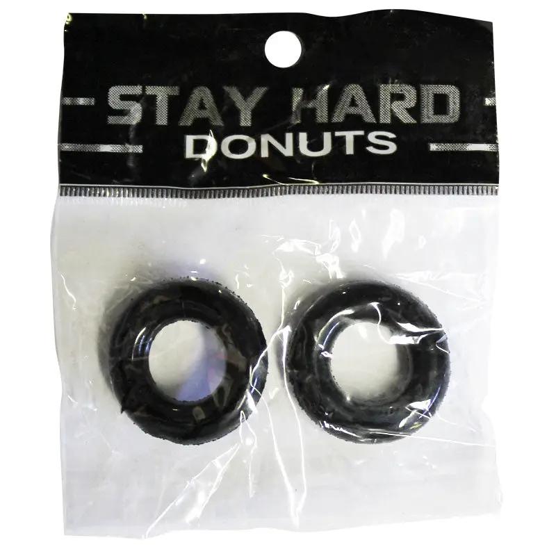 SI Power Stretch Donuts 2pk Black by Si Novelties