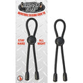 Mack Tuff Adjustable Silicone Cock Tie (Black) Lasso/Bolo by Nasstoys