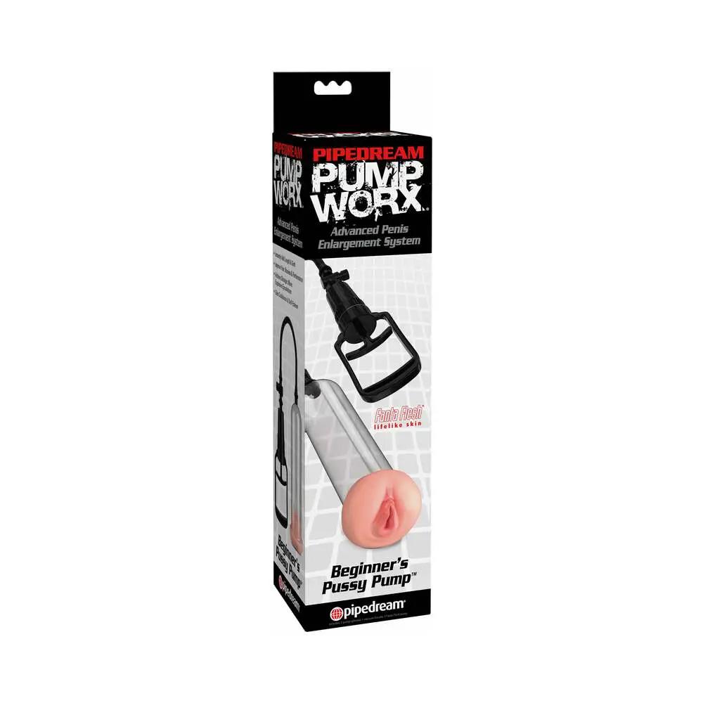 Pump Worx Beginner's Pussy Pump Beige/Clear by Pipedream