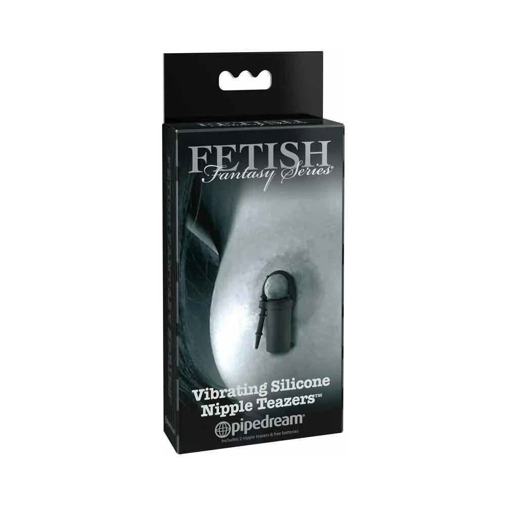 Fetish Fantasy Series Limited Edition Vibrating Silicone Nipple Teazers Black by Pipedream