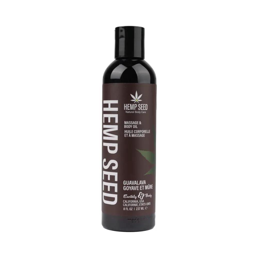 Earthly Body Hemp Seed Massage Oil Guavalava 8 oz. by Earthly Body