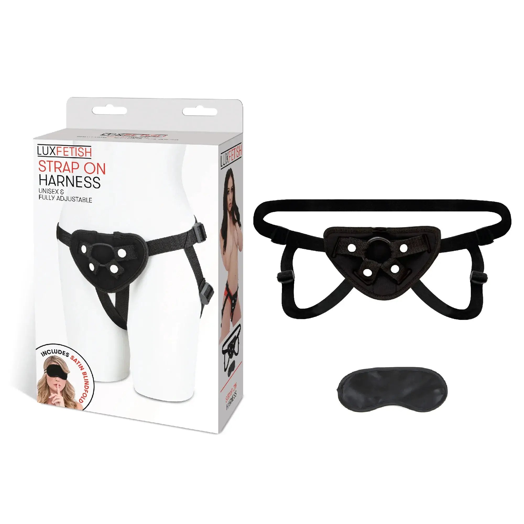 Lux Fetish Neoprene Strap-On Harness Black by Electric Eel