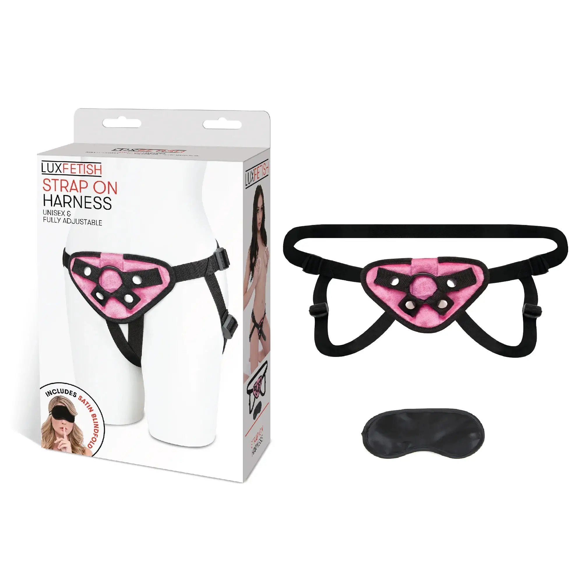 Lux Fetish Neoprene Strap-On Harness Pink by Electric Eel