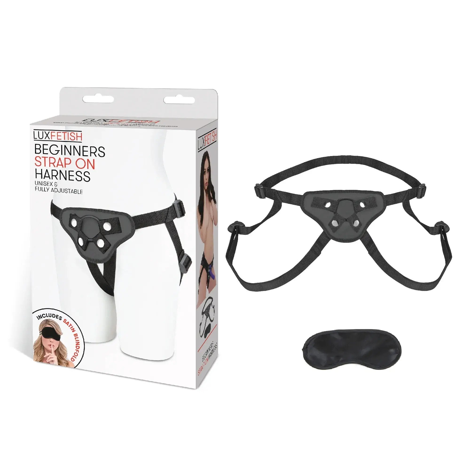 Lux Fetish Beginners Strap-On Harness Black by Electric Eel