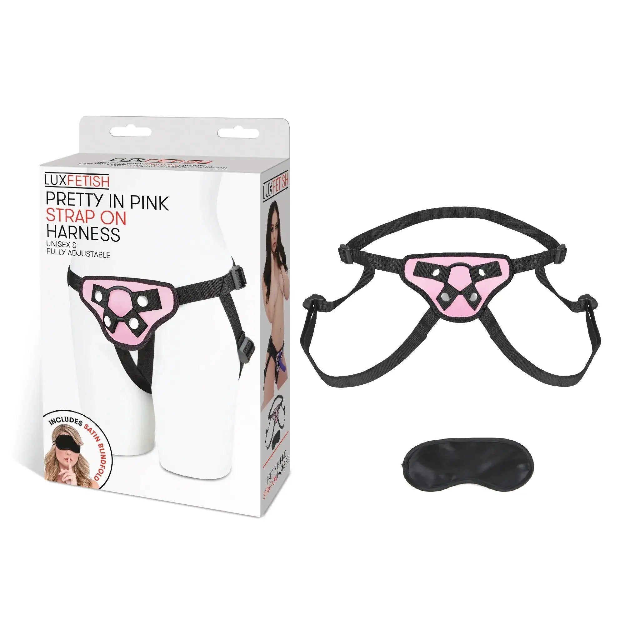 Lux Fetish Pretty in Pink Strap-On Harness by Electric Eel