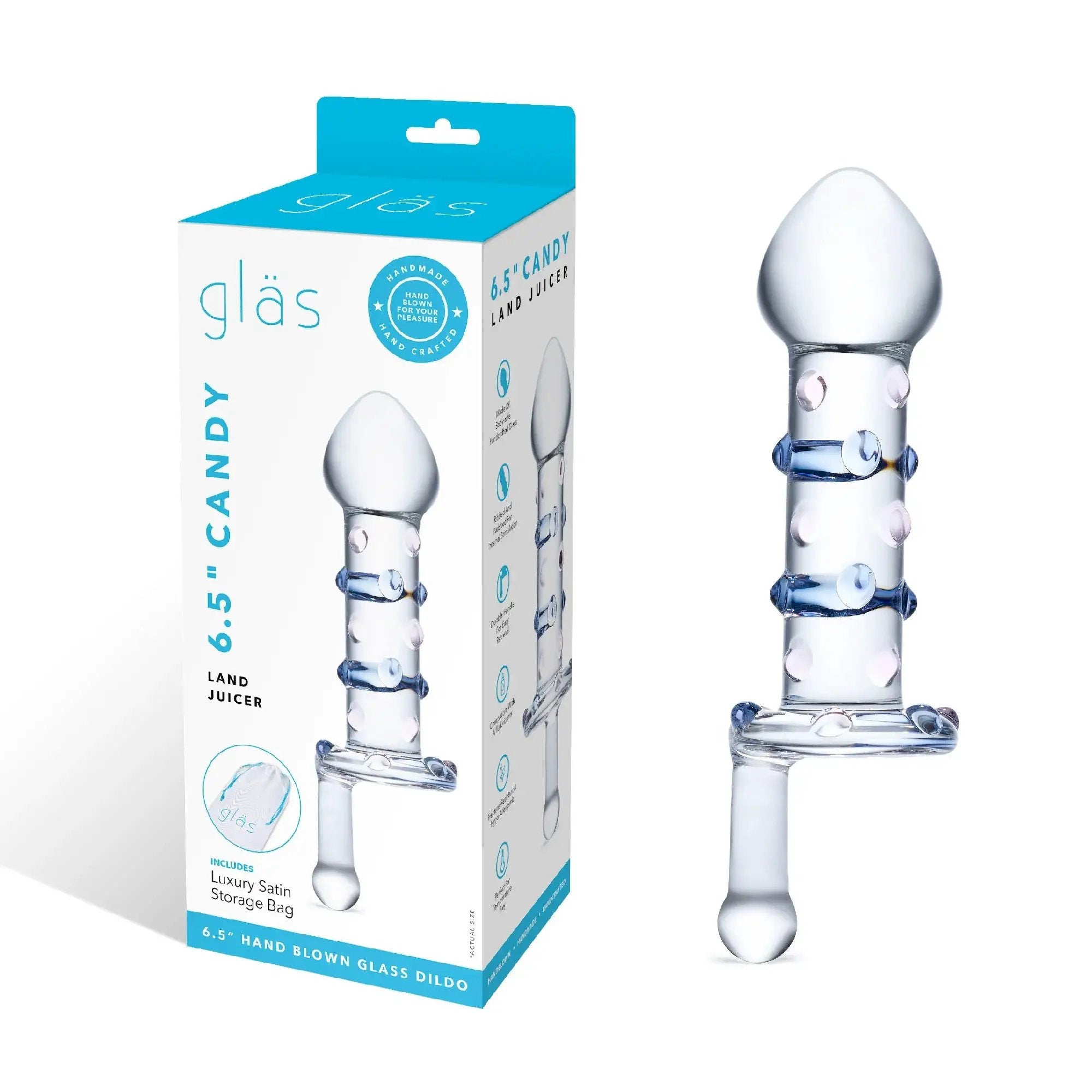 Glas 6.5 in. Candy Land Juicer Rotating Dildo by Electric Eel