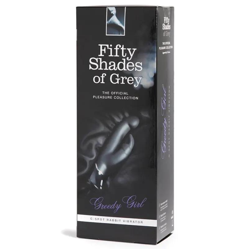 Fifty Shades of Grey Greedy Girl Rechargeable Silicone G-Spot Rabbit Vibrator Black by Fifty Shades of Grey