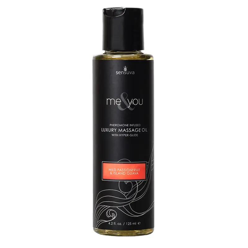 Sensuva Me & You Pheromone-Infused Luxury Massage Oil Passion Fruit Guava 4.2 oz. by Sensuva