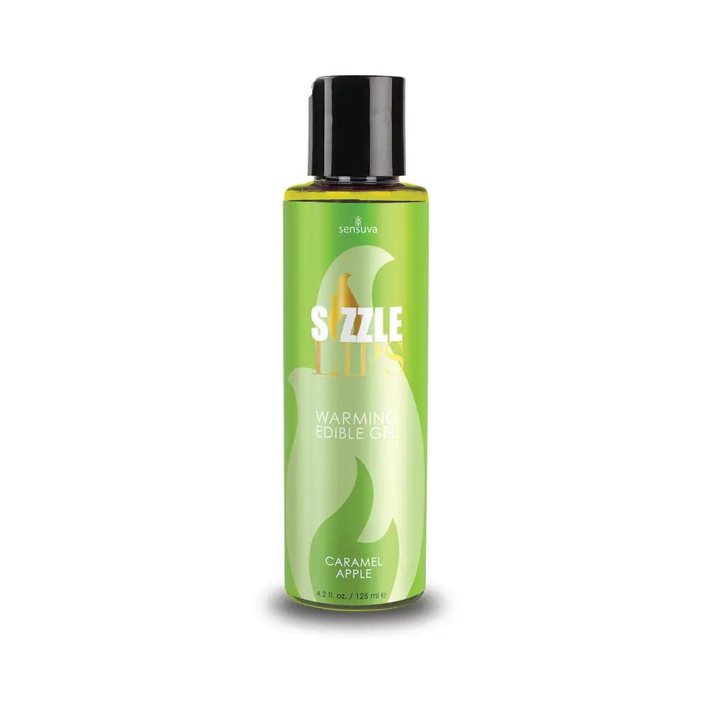 Sensuva Sizzle Lips Warming Edible Gel Caramel Apple 4.2 oz. by Sensuva