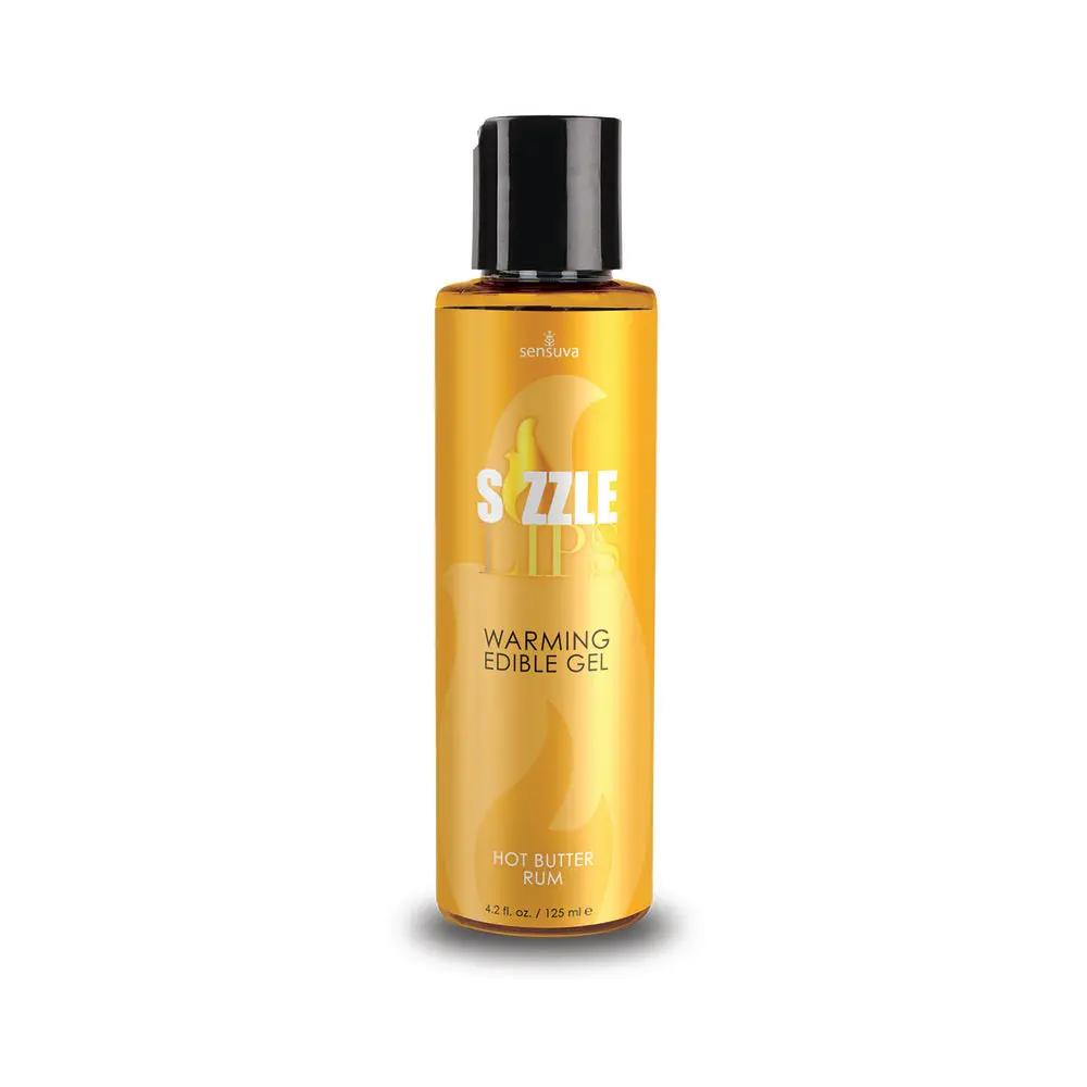 Sensuva Sizzle Lips Warming Edible Gel Hot Butter Rum 4.2 oz. by Sensuva