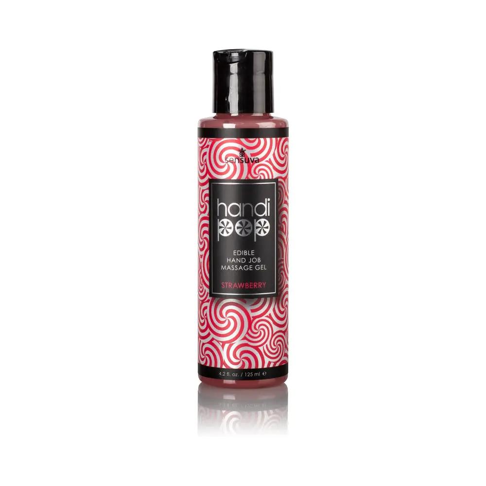 Sensuva HandiPop Edible Hand Job Massage Gel Strawberry 4.2 oz. by Sensuva