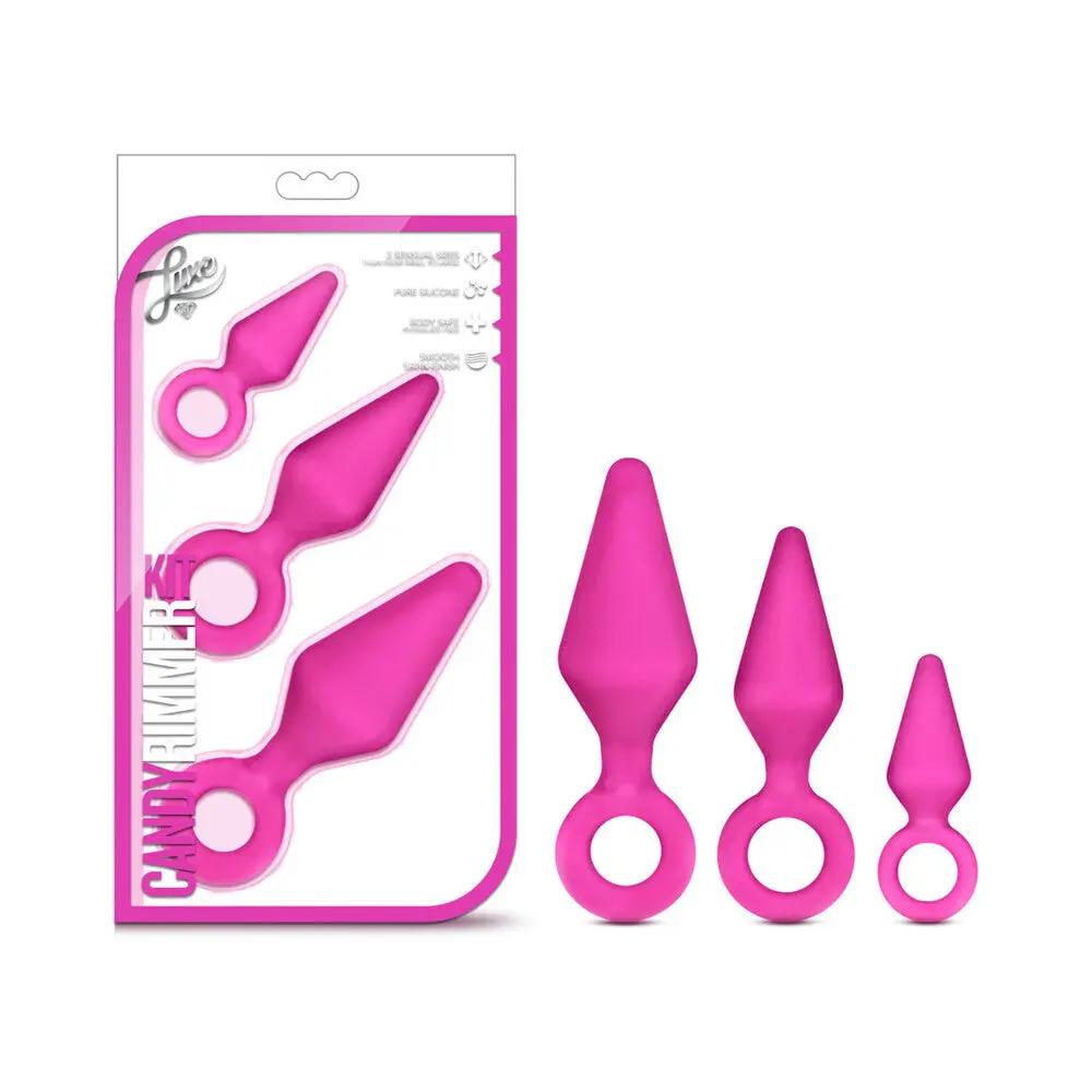 Luxe Candy Rimmer 3-Piece Silicone Anal Plug Kit Pink by Blush