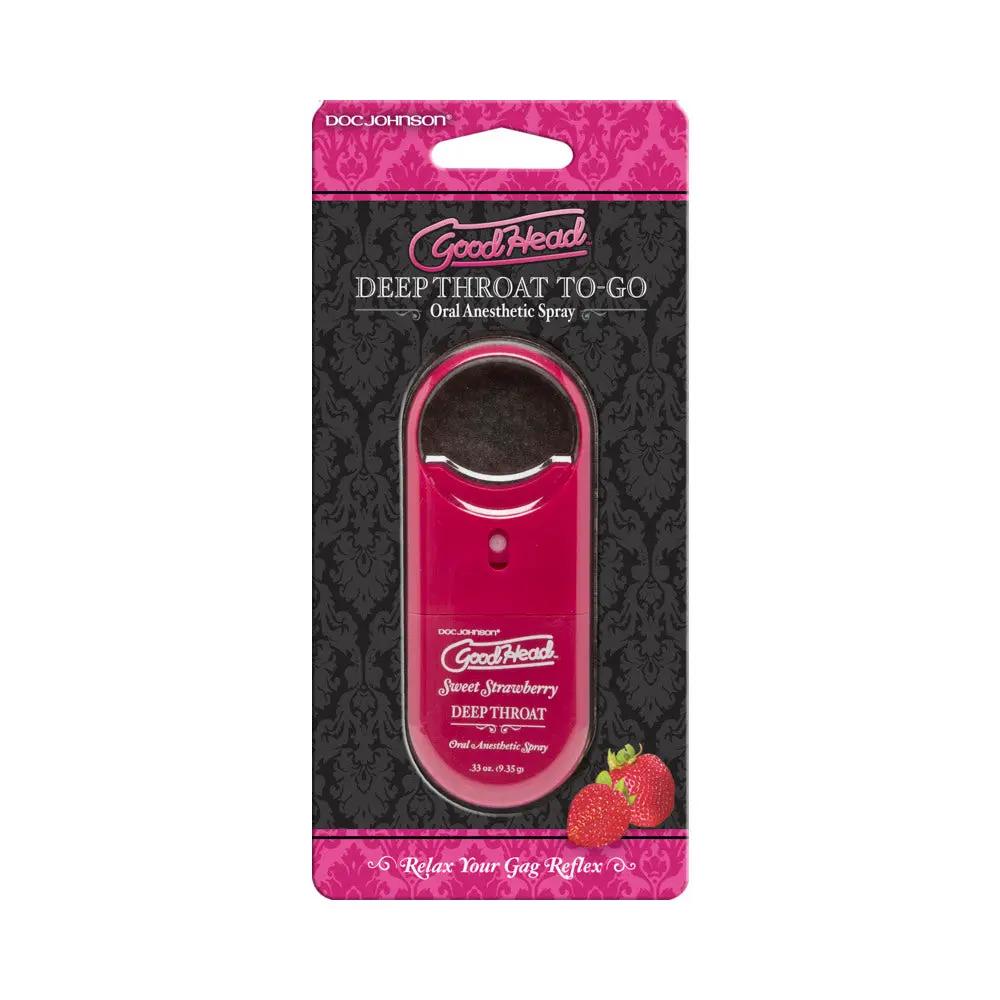 Goodhead to Go - Deep Throat Spray .33oz. Sweet Strawberry by Doc Johnson