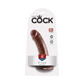 King Cock 6 in. Cock Realistic Dildo With Suction Cup Brown by Pipedream