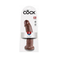 King Cock 9 in. Cock Realistic Dildo With Suction Cup Brown by Pipedream