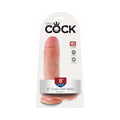 King Cock 8 in. Cock With Balls Realistic Suction Cup Dildo Beige by Pipedream