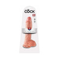 King Cock 10 in. Cock With Balls Realistic Suction Cup Dildo Beige by Pipedream