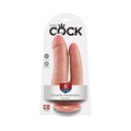 King Cock Double Penetrator 6 in. Realistic Dual-Entry Dildo With Suction Cup Beige by Pipedream