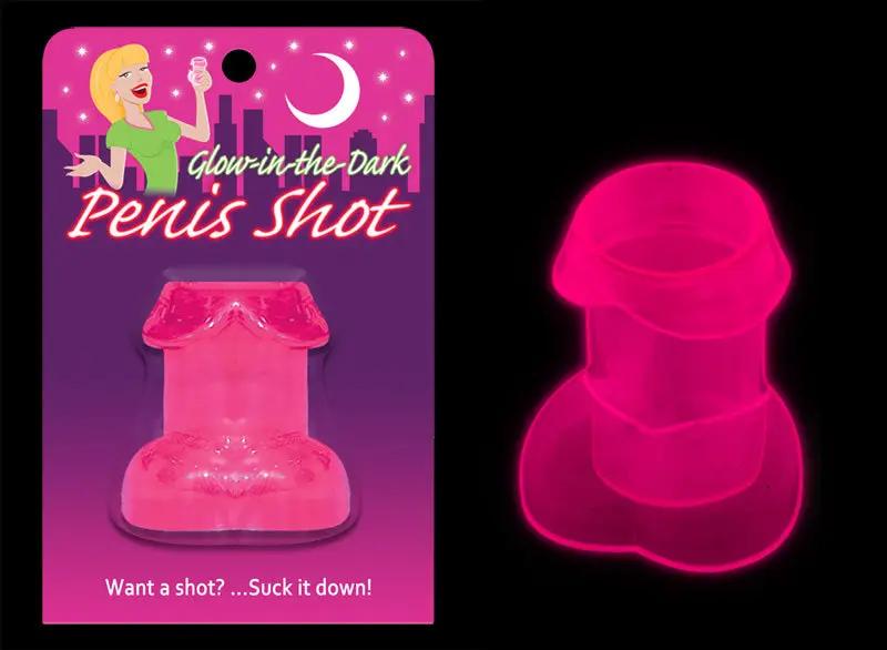 Glow-in-the-Dark Penis Shot Pink by Kheper Games