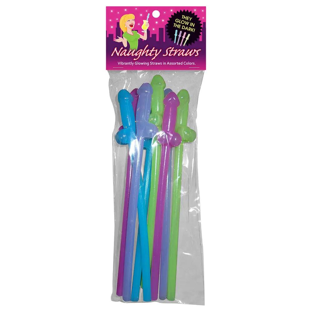 Glow-in-the-Dark Naughty Straws 8-Pack by Kheper Games