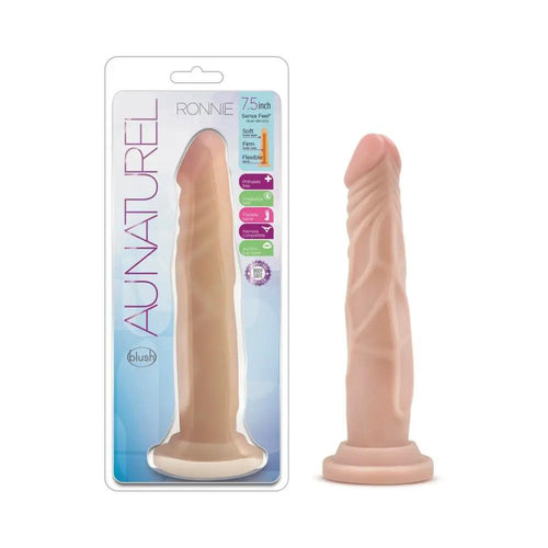 Au Naturel Ronnie 7.5 in. Posable Dual Density Dildo Beige by Blush