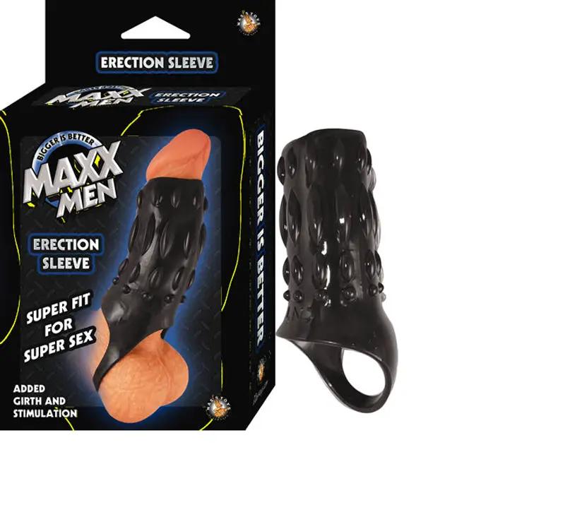 Maxx Men Erection Sleeve (Black) by Nasstoys